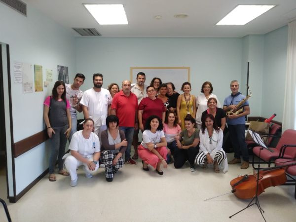 Los usuarios del Hospital de Día han participado en varios talleres organizados con la colaboración del Conservatorio Profesional de Música de El Ejido.