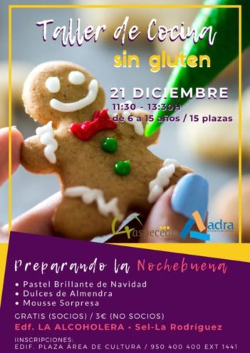 El primer taller tendrá lugar el 21 de diciembre y en él, niños y niñas de entre 6 y 15 años, aprenderán tres postres libres de gluten.