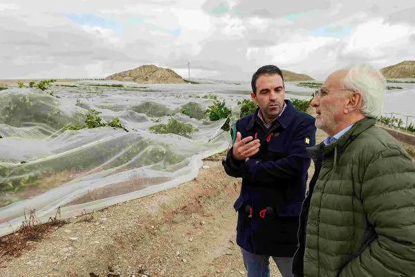 El subdelegado recorre los municipios de Almería más afectados por el temporal Gloria.