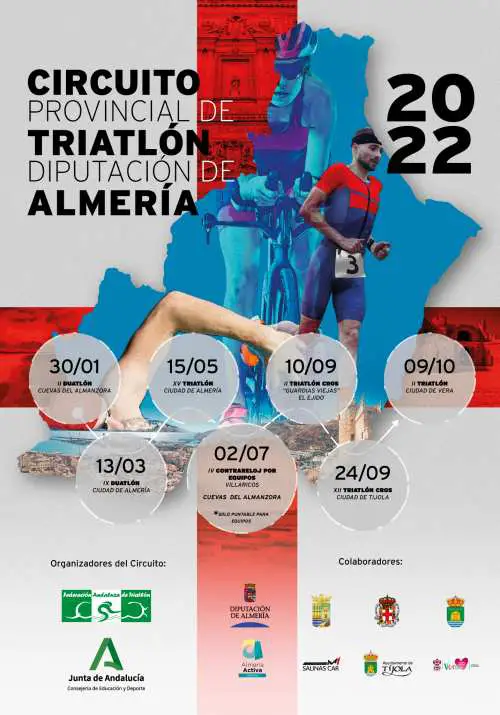 Almería ya tiene su Circuito Provincial de Triatlón en el que participarán los municipios de Cuevas del Almanzora, El Ejido, Tíjola, Vera y la Ciudad de Almería.
