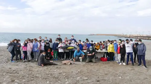 Esta iniciativa promovida por la Asociación para la defensa de la fauna marina ‘Promar’ ha tenido lugar en la mañana de este miércoles en la playa de San Nicolás
