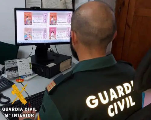 La Guardia civil recupera parte de los décimos sustraídos y detiene al responsable 48 horas después de conocer los hechos