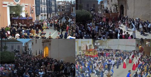 Los desfiles procesionales y presentaciones de bandas se han seguido desde diversos países y en casi todas las comunidades autónomas de España